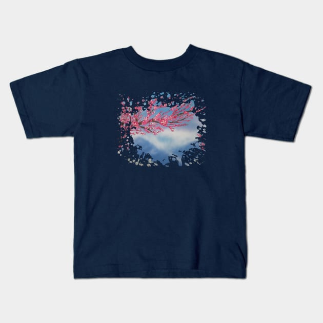 Cherry Blossom Kids T-Shirt by adamzworld